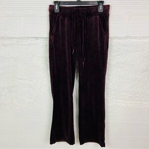 Dalia crushed Velvet Trousers in Rich deep Purple size XS